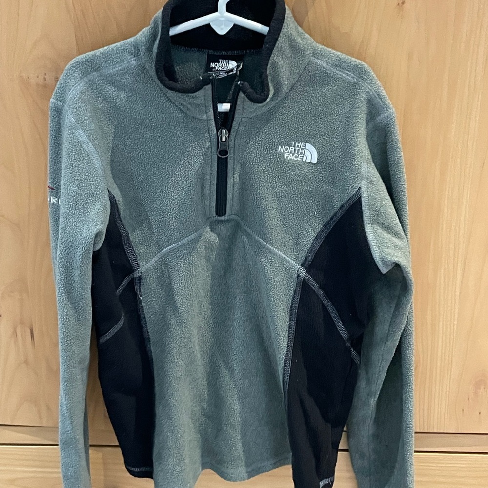 The North Face Kids Gray and Black Fleece Jacket Girls Medium - Telluride
